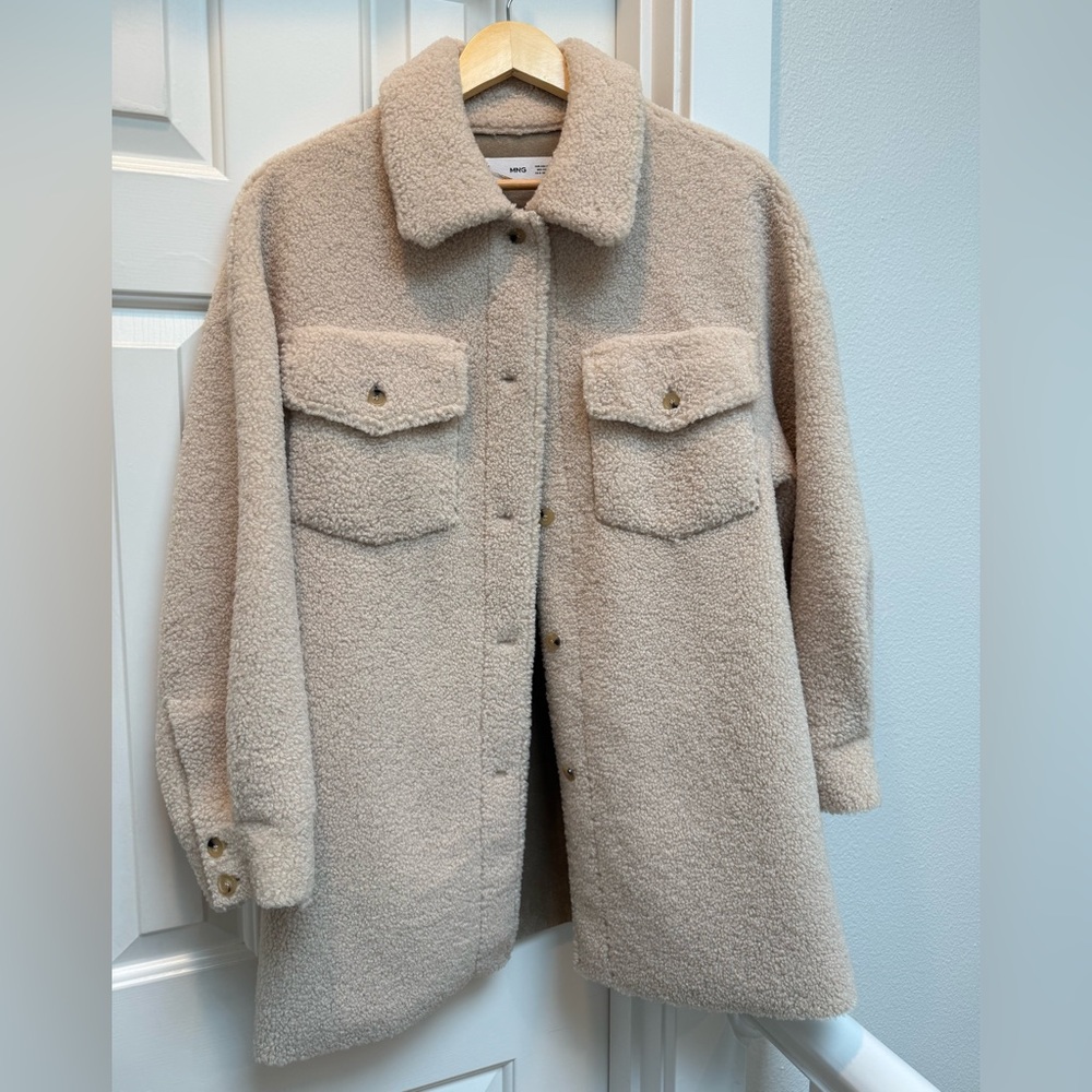 Mango Oversized Teddy Jacket